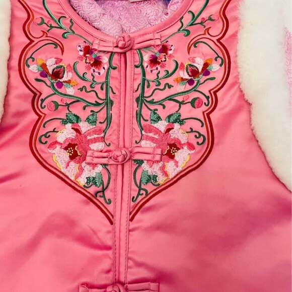 NIANYI Girls Hanfu Tang suit chinese new year traditional wear Rat Magua Jacket - Picture 8 of 9